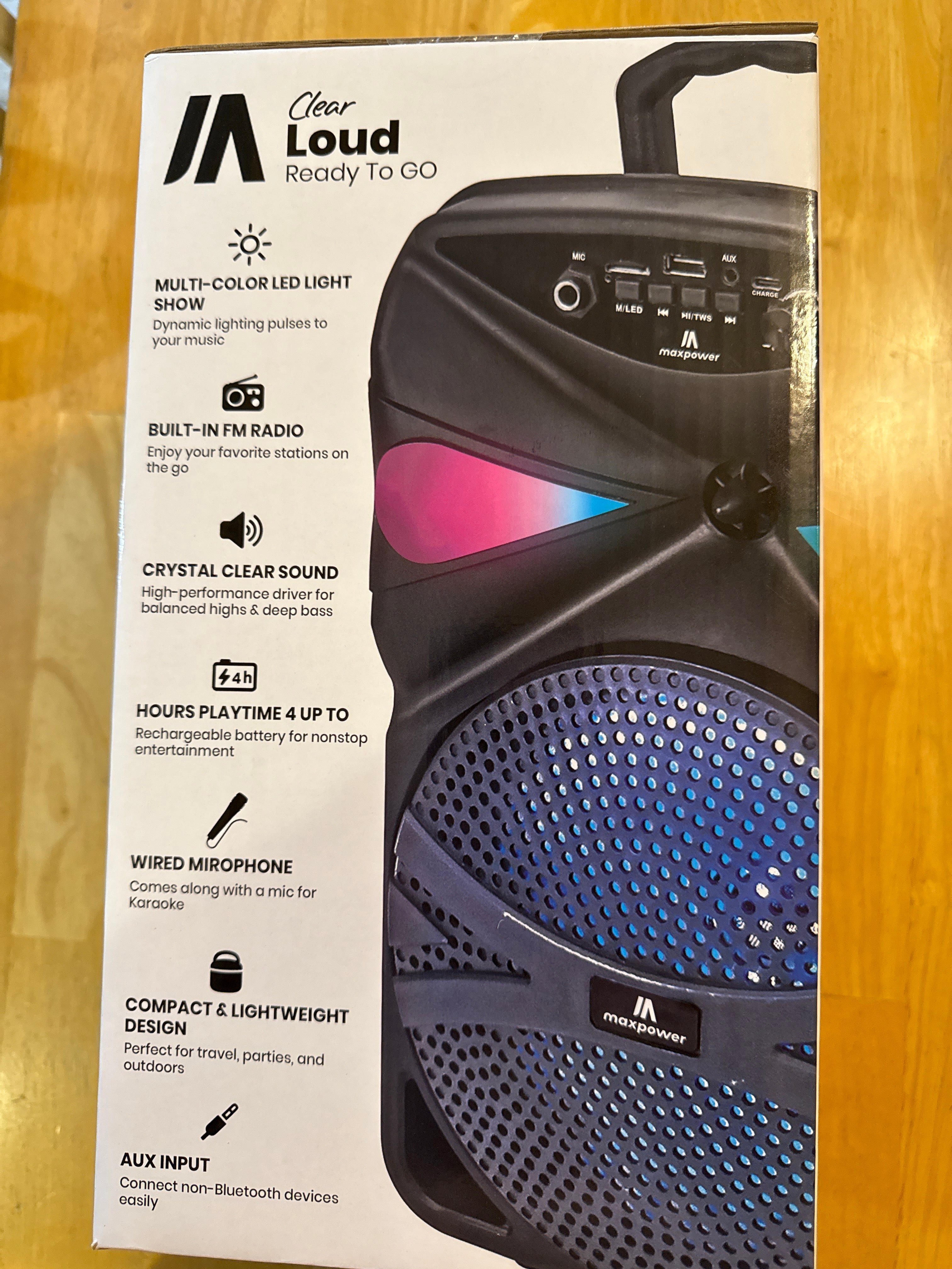 Max power Bluetooth Karaoke Speaker