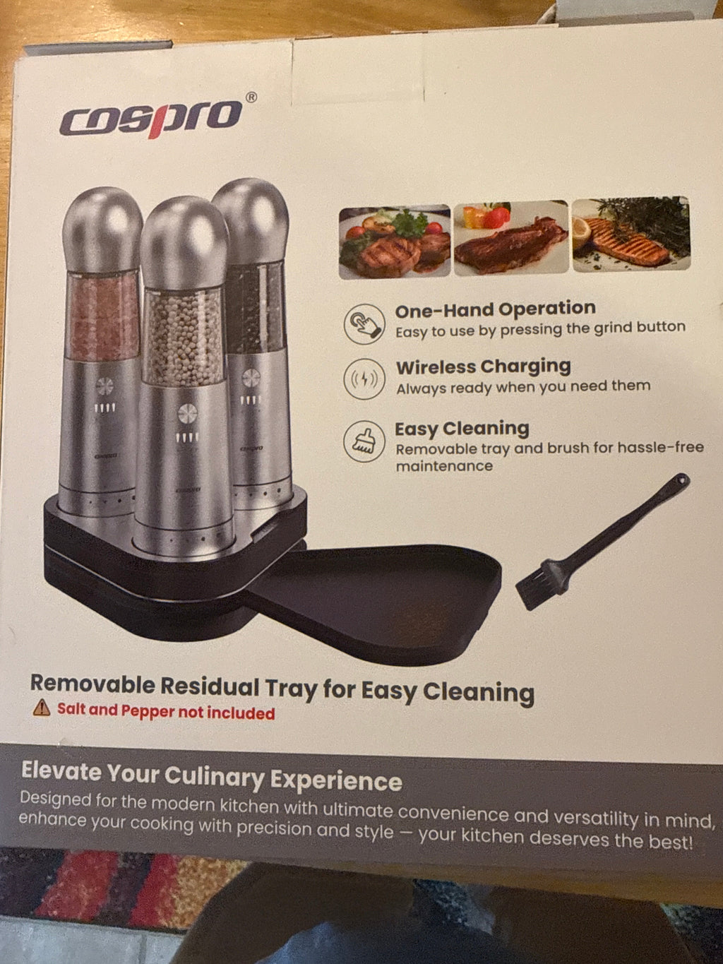 3-in-1 Electric Salt & Pepper Grinder Set