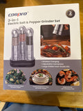 3-in-1 Electric Salt & Pepper Grinder Set
